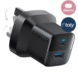 Anker 323 Charger With 322 Usb-C To Usb-C Cable (33W , 3Ft) -Black